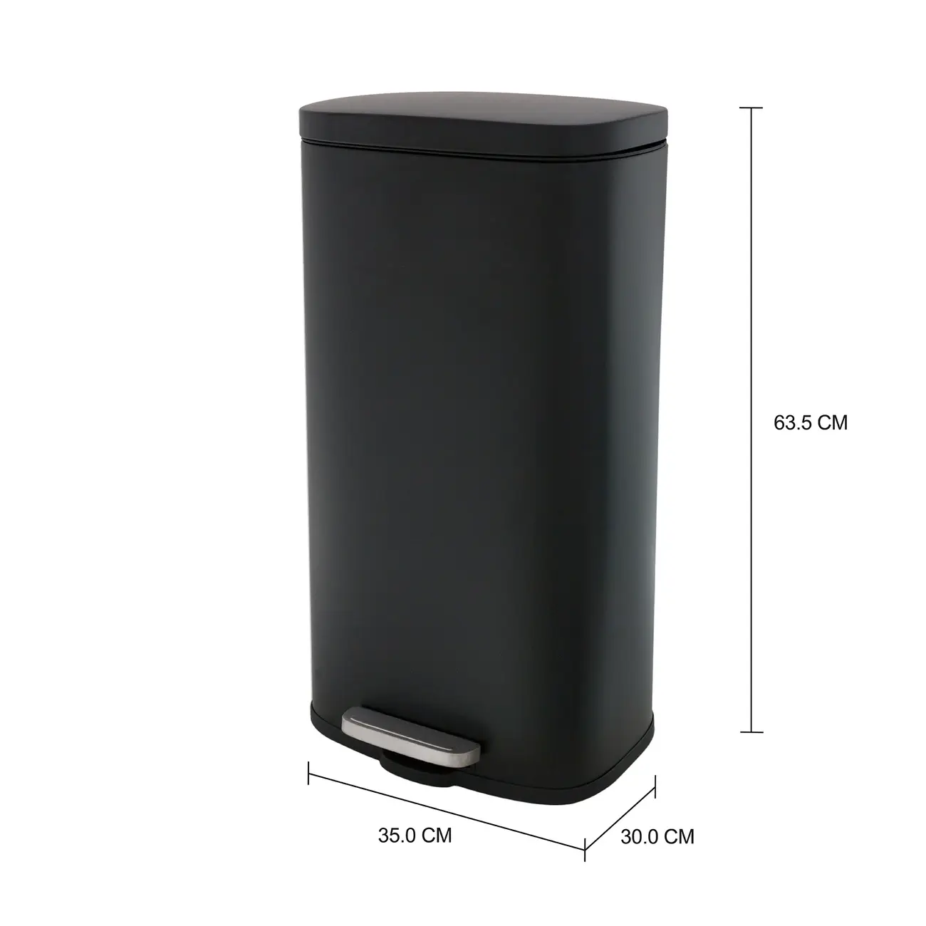 LIXEIRA COM PEDAL 30 L CHANDLER - PRETO - Foto 6
