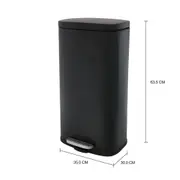 LIXEIRA COM PEDAL 30 L CHANDLER - PRETO - Foto 6