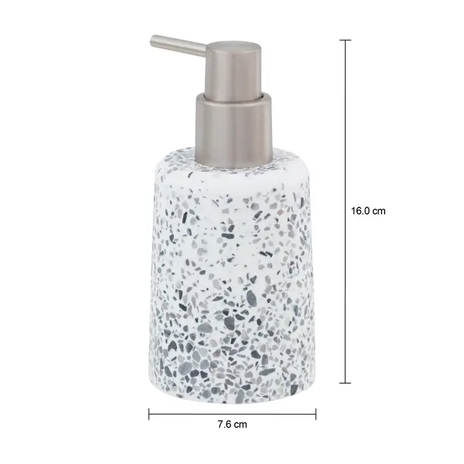 PORTA-SABONETE LÍQUIDO PARTICLES - BRANCO/CINZA - Foto 4