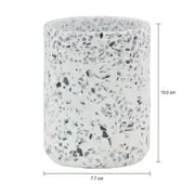 PORTA-ESCOVA PASTA PARTICLES - BRANCO/CINZA - Foto 4