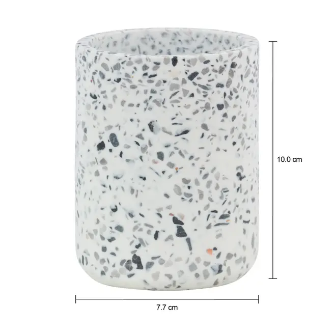 PORTA-ESCOVA PASTA PARTICLES - BRANCO/CINZA - Foto 4
