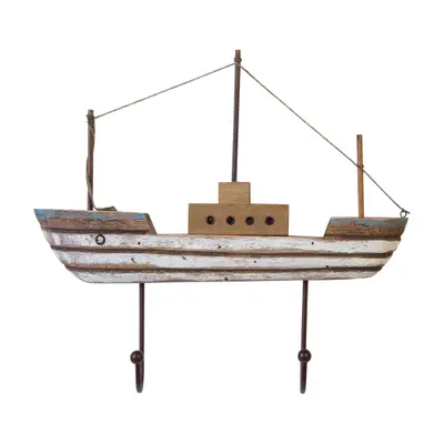 CABIDEIRO DE PAREDE COM 2 GANCHOS MARAÚ BARCO