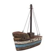 ADORNO MESA BARCO 26 CM MARAÚ - PAULOWNIA/MULTICOR - Foto 2