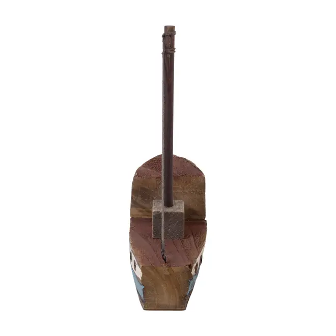ADORNO MESA BARCO 26 CM MARAÚ - PAULOWNIA/MULTICOR - Foto 4