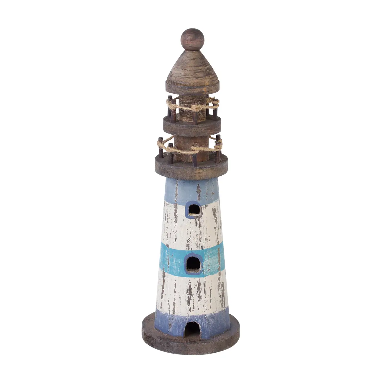 ADORNO MESA FAROL 28 CM MARAÚ - PAULOWNIA/MULTICOR - Foto 1