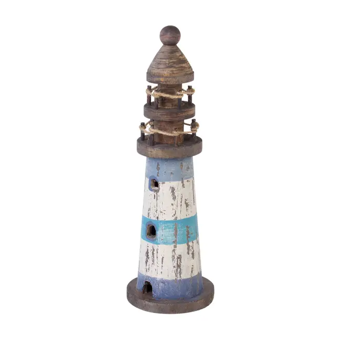 ADORNO MESA FAROL 28 CM MARAÚ - PAULOWNIA/MULTICOR - Foto 2
