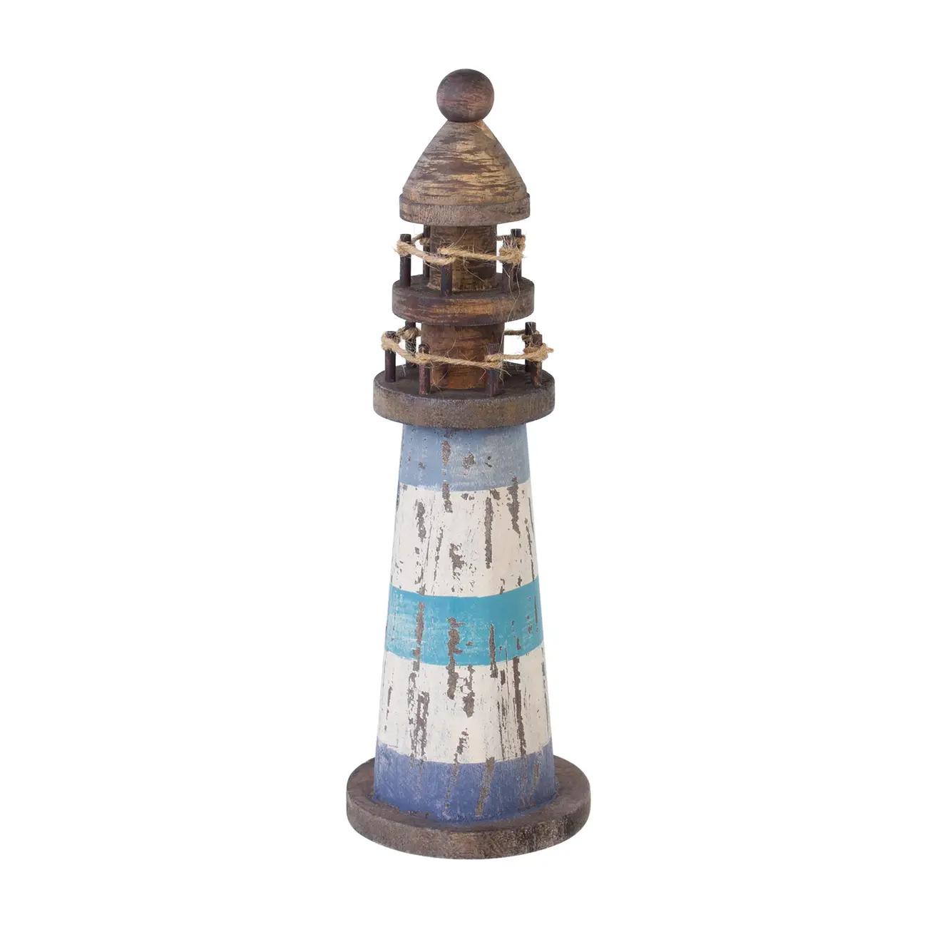 ADORNO MESA FAROL 28 CM MARAÚ - PAULOWNIA/MULTICOR - Foto 3
