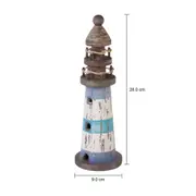 ADORNO MESA FAROL 28 CM MARAÚ - PAULOWNIA/MULTICOR - Foto 4