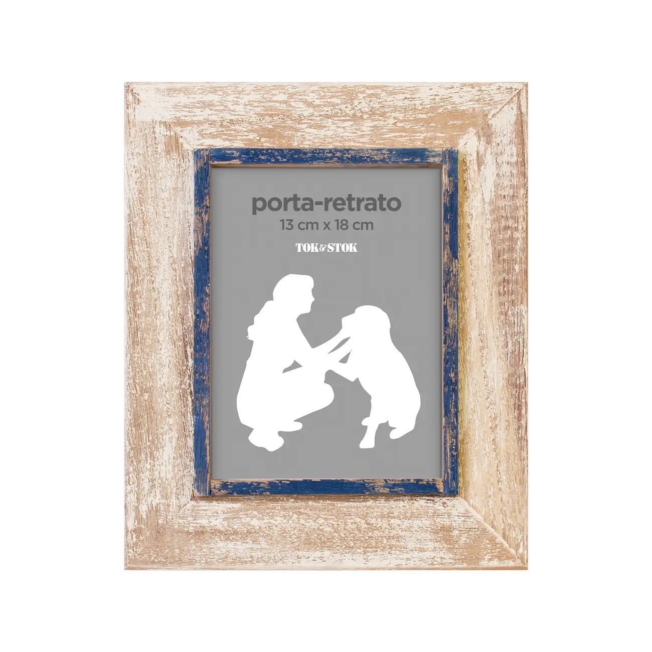 PORTA-RETRATO 13 CM X 18 CM MARAÚ - PAULOWNIA/BRANCO - Foto 1