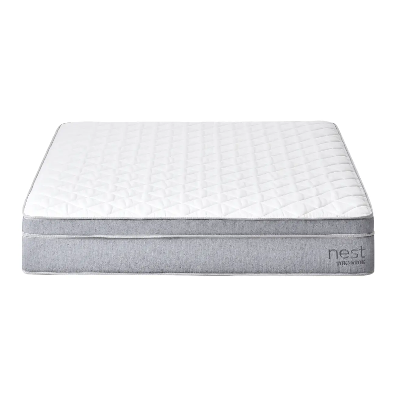 COLCHÃO QUEEN COM MOLAS 1,58 M X 1,98 M X 24 CM NEST - CINZA/BRANCO - Foto 3