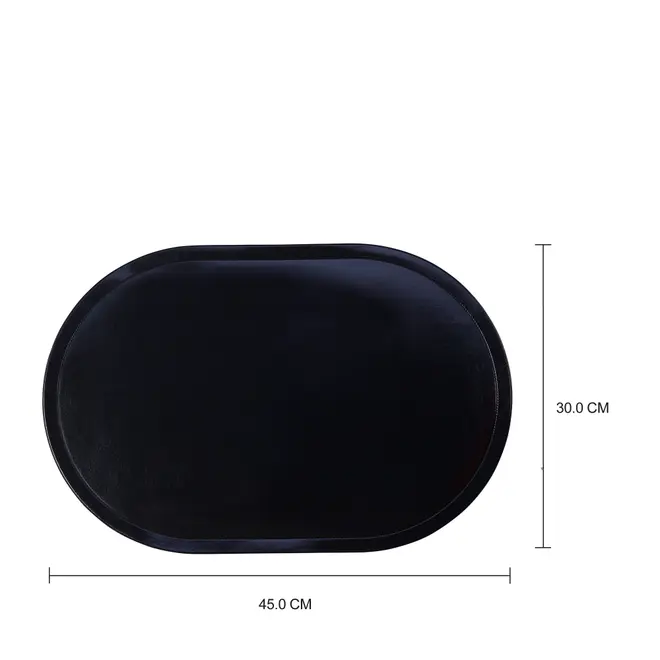 LUGAR AMERICANO PLÁSTICO 45 CM X 30 CM VOLO - PRETO - Foto 3