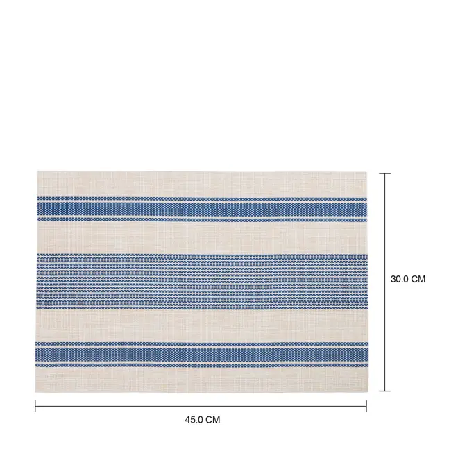 LUGAR AMERICANO 45 CM X 30 CM CÂNION - BEGE/AZUL CLARO - Foto 3