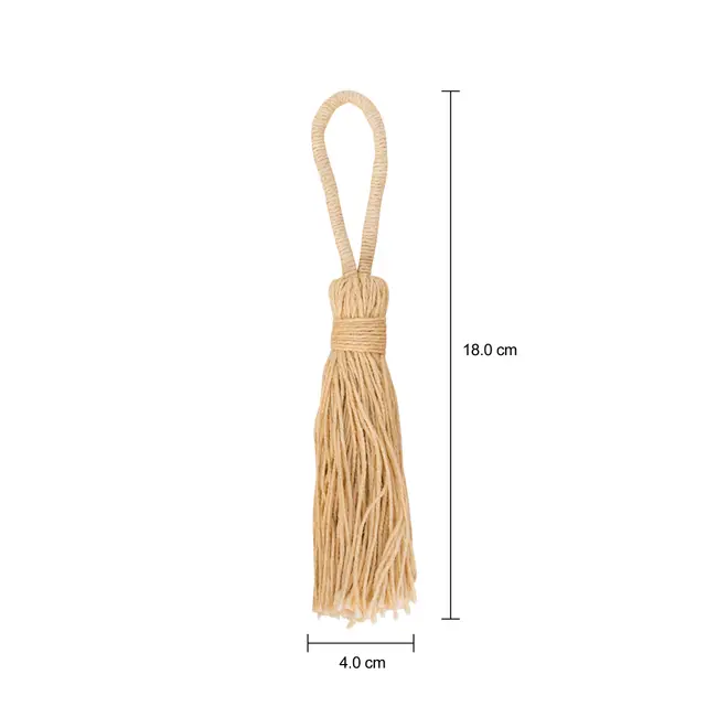ARGOLA PARA GUARDANAPO COM 4 TASSEL - NATURAL - Foto 3