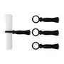 ARGOLA PARA GUARDANAPO CONJUNTO COM 4 PEÇAS FRINGE - PRETO - Foto 1