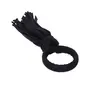 ARGOLA PARA GUARDANAPO CONJUNTO COM 4 PEÇAS FRINGE - PRETO - Foto 2