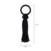 ARGOLA PARA GUARDANAPO CONJUNTO COM 4 PEÇAS FRINGE - PRETO - Foto 3