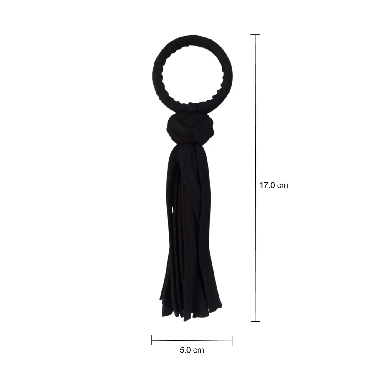 ARGOLA PARA GUARDANAPO CONJUNTO COM 4 PEÇAS FRINGE - PRETO - Foto 3