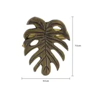 ARGOLA PARA GUARDANAPO CONJUNTO COM 4 PEÇAS FOLHA NATIVA - OURO VELHO - Foto 3