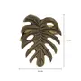 ARGOLA PARA GUARDANAPO CONJUNTO COM 4 PEÇAS FOLHA NATIVA - OURO VELHO - Foto 3