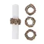 ARGOLA PARA GUARDANAPO CONJUNTO COM 4 PEÇAS CONCHAS - NATURAL - Foto 1