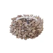 ARGOLA PARA GUARDANAPO CONJUNTO COM 4 PEÇAS CONCHAS - NATURAL - Foto 2