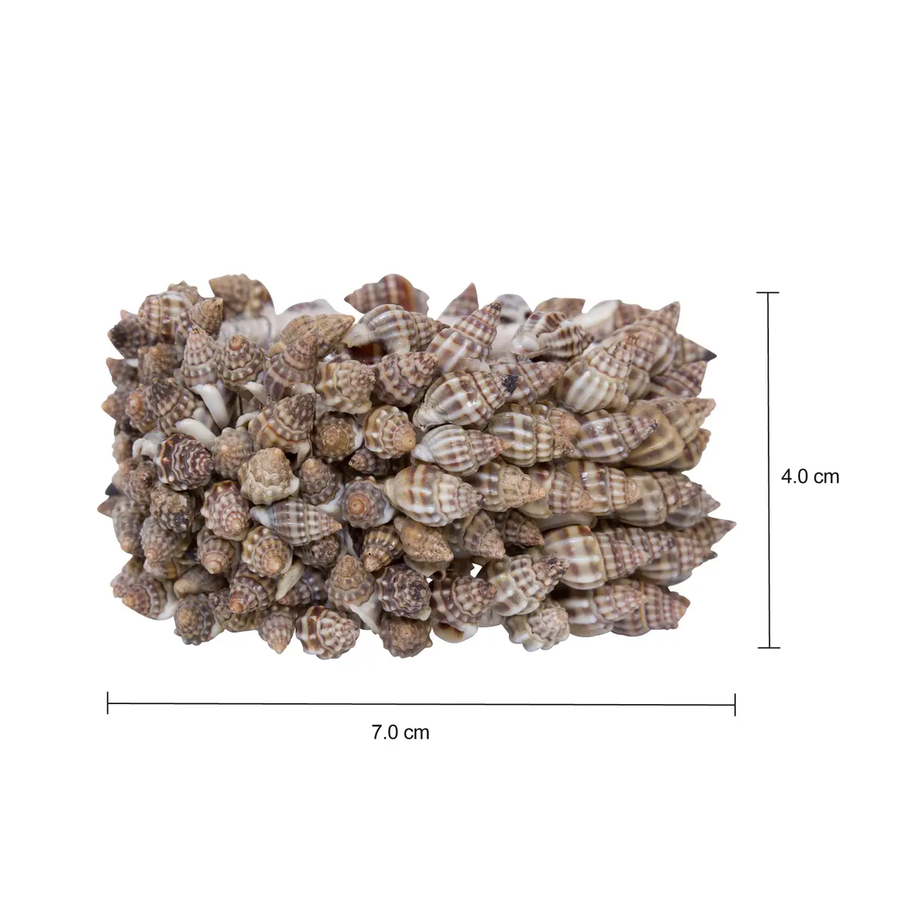 ARGOLA PARA GUARDANAPO CONJUNTO COM 4 PEÇAS CONCHAS - NATURAL - Foto 3