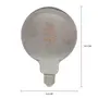 LÂMPADA LED FILAMENTO G125 BLACK 5W E27 127 220V LUZ AMARELA BRILIA - SMOKE - Foto 2