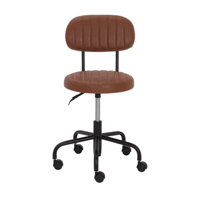 CADEIRA HOME OFFICE DINER - PRETO/WHISKY - Foto 2