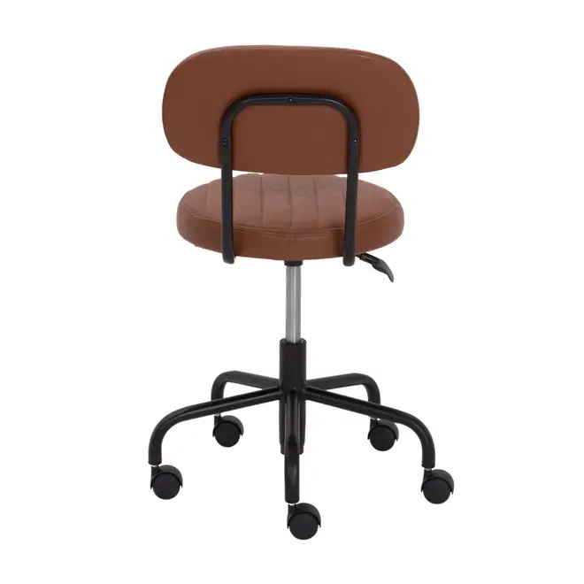 CADEIRA HOME OFFICE DINER - PRETO/WHISKY - Foto 4