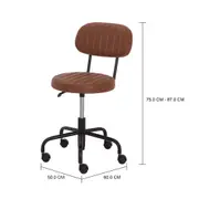 CADEIRA HOME OFFICE DINER - PRETO/WHISKY - Foto 5
