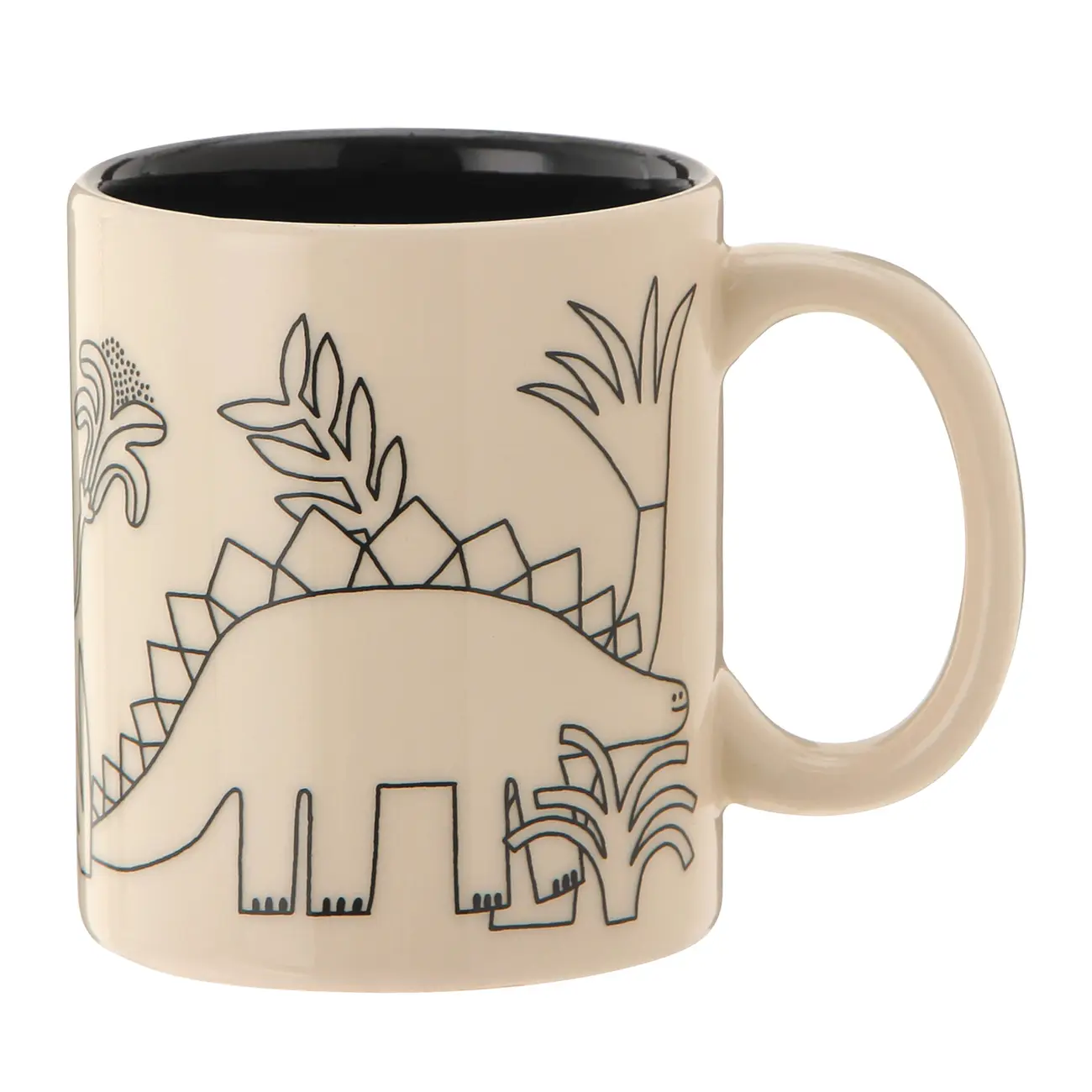 CANECA 300 ML BENTOSSAURO - OFF WHITE/PRETO - Foto 1