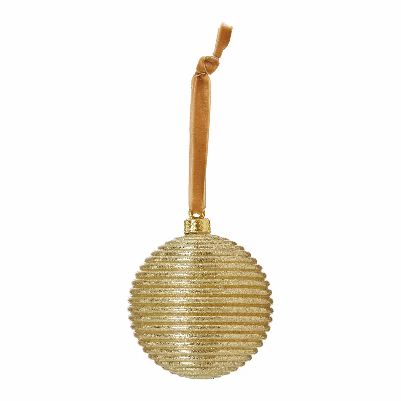 PINGENTE BOLA C/2 FINE FESTIVITY 8 CM - OURO - Foto 2
