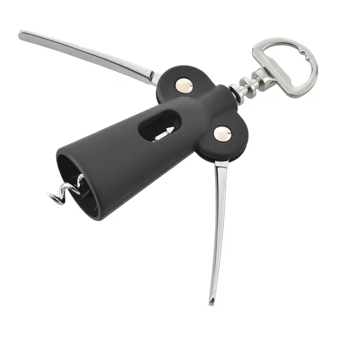KIT PARA VINHO COM 3 PEÇAS TICINO - PRETO/INOX - Foto 3