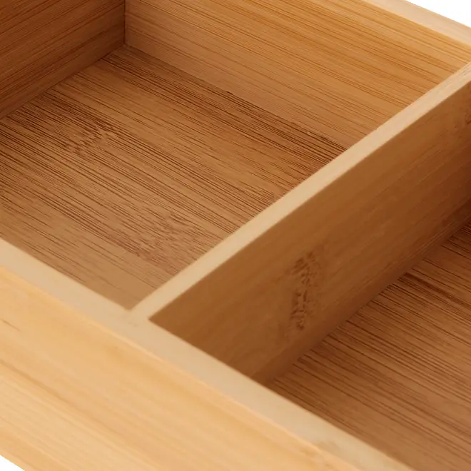 ORGANIZADOR 38 CM X 15 CM 3 DIVISÓRIAS BAMBOO - BAMBU - Foto 6