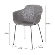 CADEIRA DE COZINHA COM BRAÇOS NESTING - KONKRET/KONKRET - Foto 5