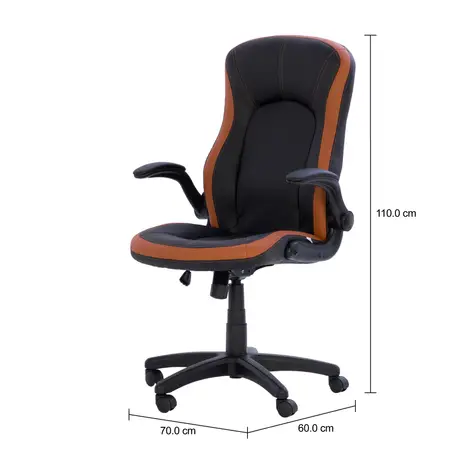 Imagem com medidas do produto CADEIRA GAMER ADVANCE