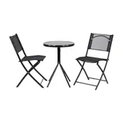 CAPRI CONJUNTO PARA JARDIM C/3 PEÇAS - PRETO/PRETO - Foto 1