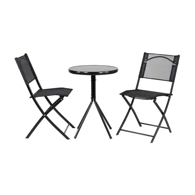 CAPRI CONJUNTO PARA JARDIM C/3 PEÇAS - PRETO/PRETO - Foto 1