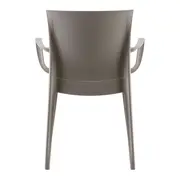 CADEIRA PARA ÁREA EXTERNA EMPILHÁVEL COM BRAÇOS JÚPITER - BEGE - Foto 5