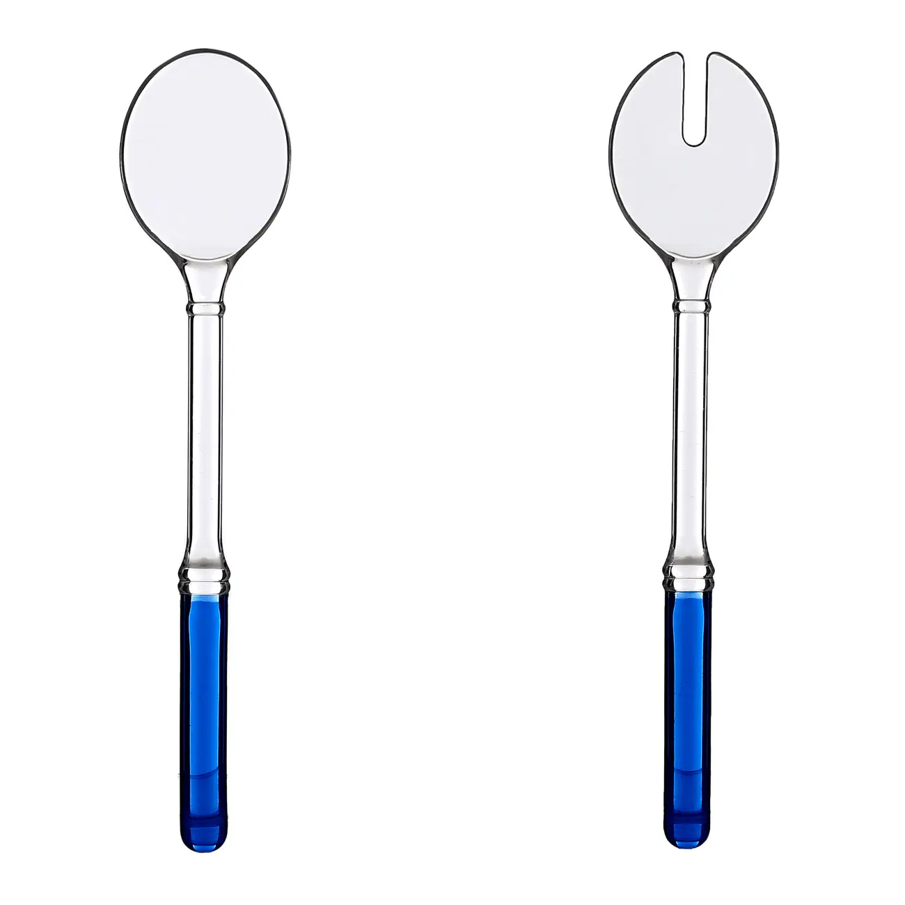 JOGO DE COLHERES PARA SALADA 30 CM COM 2 PEÇAS FRESC - INCOLOR/AZUL - Foto 1