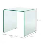 MESA LATERAL 56 CM X 56 CM INGLASS - INCOLOR - Foto 4