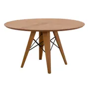 MESA DE JANTAR REDONDA 1,35 M JAMBU - NOZES/PRETO - Foto 1