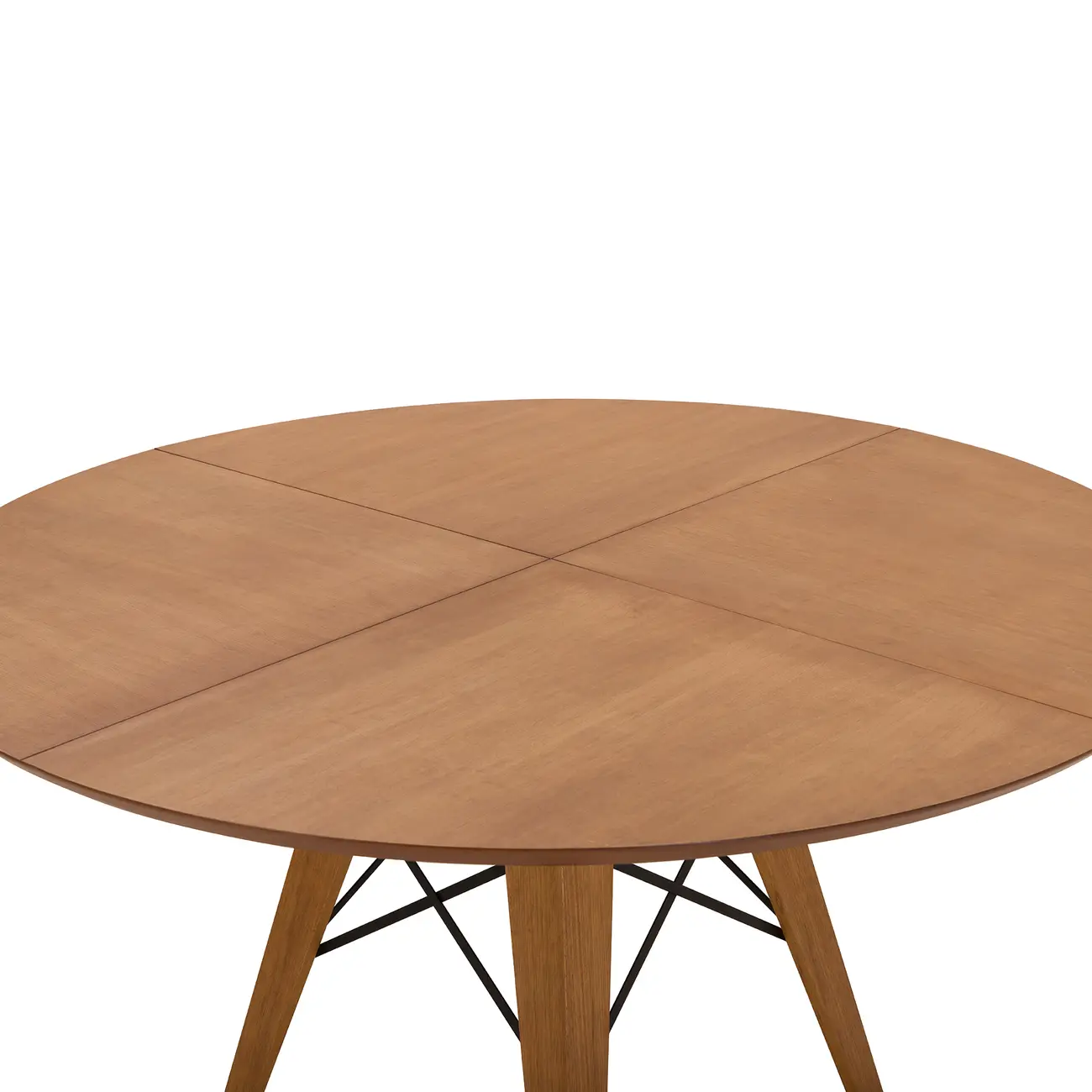 MESA DE JANTAR REDONDA 1,35 M JAMBU - NOZES/PRETO - Foto 2