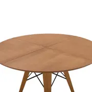 MESA DE JANTAR REDONDA 1,35 M JAMBU - NOZES/PRETO - Foto 2