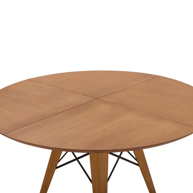 MESA DE JANTAR REDONDA 1,35 M JAMBU - NOZES/PRETO - Foto 2