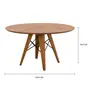 MESA DE JANTAR REDONDA 1,35 M JAMBU - NOZES/PRETO - Foto 3