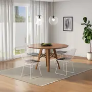 MESA DE JANTAR REDONDA 1,35 M JAMBU - NOZES/PRETO - Foto 4