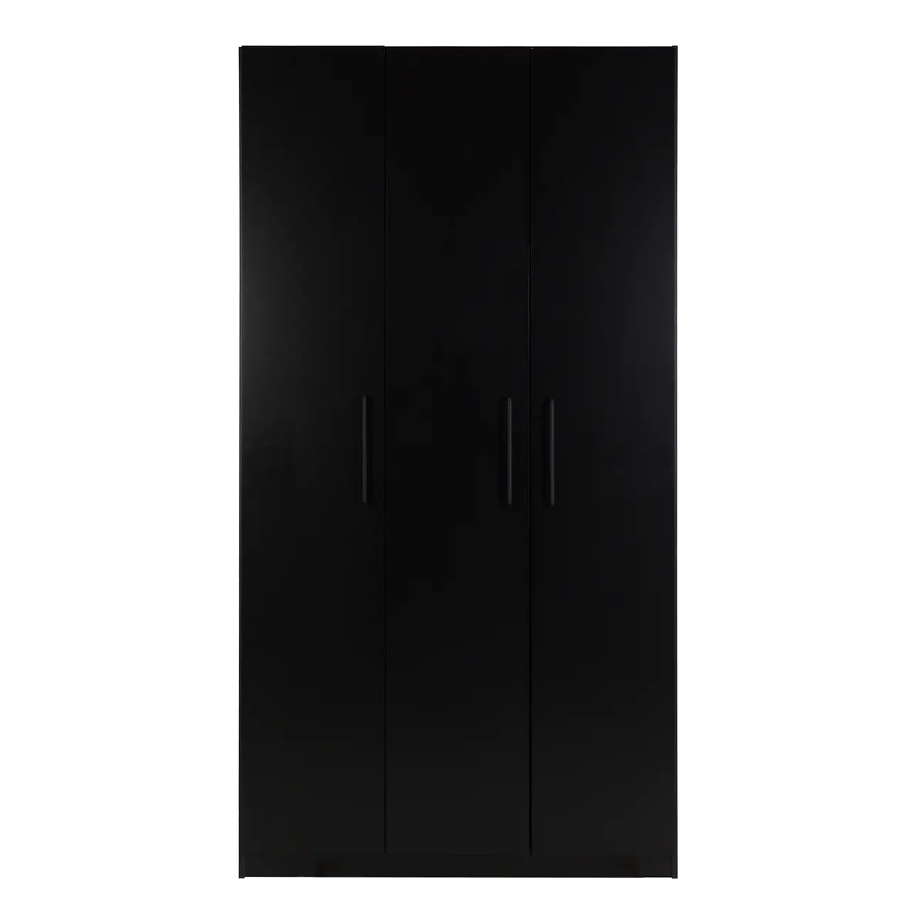 GUARDA-ROUPA 3 PORTAS 2 GAVETAS LIVE - PRETO - Foto 1