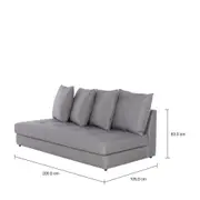 SOFÁ-CAMA 3 LUGARES BUZZ - POLI CINZA - Foto 6