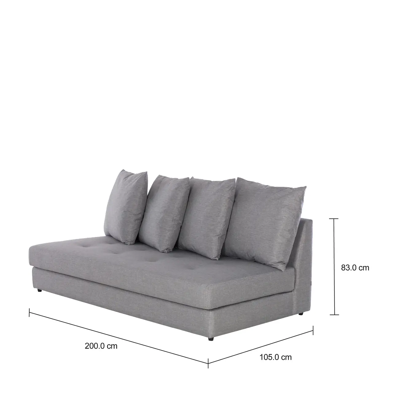 SOFÁ-CAMA 3 LUGARES BUZZ - POLI CINZA - Foto 6